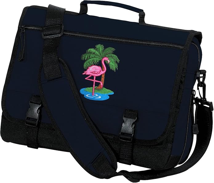 Flamingos Laptop Bag Pink Flamingo Computer Bag Messenger Bag