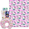 Hello Kitty Neck Pillow and Blanket Set - Bundle with Hello Kitty Fleece Blanket, Travel Neck Pillow, Stickers, Create a Face Activity Book, and More