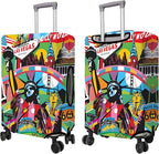 Travel Luggage Cover Suitcase Protector Fits 18-32 Inch Wheel Covers PatternedTravel Related Items Flower Luggage Protector Elastic XL