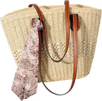 Trifabricy Beach Bags for Women, Summer Straw Bag, Woven Straw Beach Tote Bag Shoulder Handbags