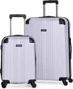 Kenneth Cole REACTION Out of Bounds Lightweight Hardshell 4-Wheel Spinner Luggage, Lavender, 2-Piece Set (20" & 28")
