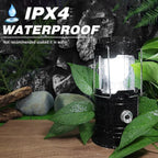 DIBMS Solar Camping Lantern, Collapsible LED Solar USB Rechargeable Lantern Flashlight Emergency Hanging Lights for Camping Hurricanes Power Outages Indoor Outdoor