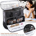 BAGSPRITE Travel Coffee Maker Carrying Case for Keurig K-Mini Plus & K-Slim – Portable Single Serve Coffee Machine Storage Bag with Accessories Space, Coffe e Maker Travel Bag