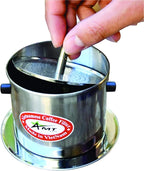 AMT 13 oz Coffee Maker - Vietnamese Phin Filter with Cork, 2-3 Servings, Screw Down Coffee Dripper for Home Office