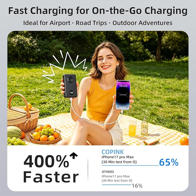 COPINK 15000mAh Mini Portable Charger Power Bank [for Apple Watch]