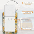 Sunflower Luggage Tags for Suitcase 3 Pack, Privacy Cover ID Label with Stainless Steel Loop and Address Card for Travel Bag Suitcase