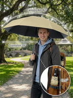 BAODINI Compact Travel Umbrella Small Windproof Auto Open Close for UV Sun Protection UPF 50+ and Rain Fits Backpack Purse & Suitcase
