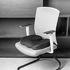 Amazon Basics Comfortable Seat Cushion for Office Chairs, Enhanced Memory Foam with Cooling Gel, Non-Slip, Long Sitting Support, Black