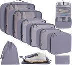 BAGAIL 6 Set/8 Set/10 Set Packing Cubes Various Sizes Packing Organizer for Travel Accessories Luggage Carry On Suitcase