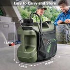 SPACEREST Portable Shower for Camping with Integrated Design – Spill-Resistant, Electric Camping Shower, 5-Gallon Food-Grade Water Jug for Outdoor, Beach, Hiking, Dog Wash