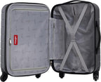 Wrangler Smart Spinner Hardside Luggage, 2 Piece Set, Dark Shadow