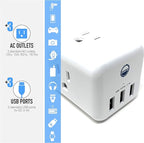 Cruise Approved Power Strip Non Surge Protector for Cruise Ship Multi Plug, 6 Outlets, 3 USB & 3 AC Outlet for Carnival, Celebrity, Princess, Norwegian & Major Lines in 2026 & 2027