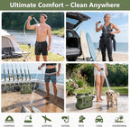 SPACEREST Portable Shower for Camping with Integrated Design – Spill-Resistant, Electric Camping Shower, 5-Gallon Food-Grade Water Jug for Outdoor, Beach, Hiking, Dog Wash