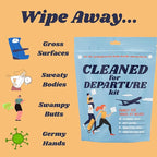 Butt Napkins B.O.dorant & Cleaning Wipes Combo Pack – Portable Odor-Fighting Swipes + All-Natural Family Travel Wipes – 2-in-1 Personal & On-the-Go Hygiene Solution (Cleaned for Departure)