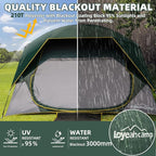 4/6 Person Blackout Camping Tent, Easy Setup Waterproof Family Dome Tent for Camping with Rainfly, Portable Double Layer Large Family Tent for Outdoor Camping&Hiking