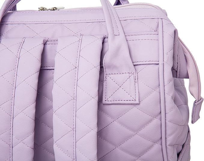 Kinmac Wide Open Style Laptop Backpack Travel Outdoor Backpack For Laptop Up to 15.6 Inch(Purple Embroidery)