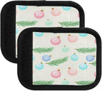 Christmas Ornaments 4 Pack Neoprene Suitcase Wraps, Luggage Handle Wraps with ID Tag, Non-Slip Suitcase Handle Covers for Travel, Bag Strap Pad