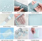Packing Cubes for Travel - 10 Set Luggage Organizer Bags for Family, Mesh Breathable Travel Packing Cubes for Suitcases Durable Essentials Bags Set