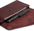 Hide & Drink, Full Grain Leather Large Female Wallet, Travel Organizer for Women, Vintage Money and Card Holder, Handmade, Sangria