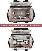 LOVEVOOK 17.3 Inch Laptop Backpack for Women, Large Capacity Travel Backpack with Organizer Bag, Waterproof Carry on Backpack Work Bag with USB Port, Teacher Nurse Backpack Purse, 2PCS