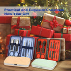 Manicure Set-Stainless Steel Nail Care Set-Professional 7 in 1 Ingrown Toenail Clipper Grooming Tool-Pedicure Kit & Toe Nail Cutter-Thick Nail Scissors Toiletries with Cuticle Trimmer (Blue)