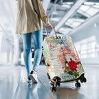 Travel Luggage Cover Suitcase Protector Fits 18-32 Inch Wheel Covers PatternedTravel Related Items Flower Luggage Protector Elastic S