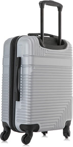 InUSA RESILIENCE Luggage with Spinner Wheels | Durable Lightweight Hardshell Suitcase, Spacious Travel Bag with Handle and Trolley | 20-Inch Carry On Small Luggage | Silver
