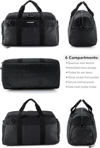 Fitgriff® Gym Bag V2 for Men and Women with Shoe & Wet Compartment - Duffle Bag for Travel, Sports, Fitness and Workout