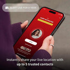 Pebblebee Halo Personal Safety Alarm | Loud Siren & Strobe Lights with Location Sharing, Rechargeable Safety Keychain Device with Flashlight | Works with Apple Find My & Google Find Hub
