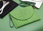 COOKOOKY Straw Clutch Handbag Summer Beach Straw Purse for Women woven Envelope Bag | Straw, Summer, Beach, woven, Straw, Summer