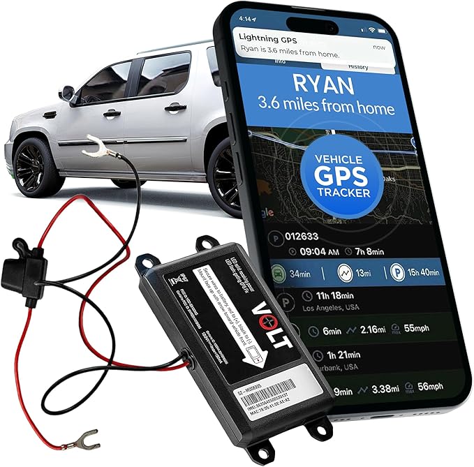 Lightning GPS Easy Wired 4G Vehicle GPS Tracker – Hardwired Hidden Tracking Device, Waterproof, Covert, Real-Time Fleet Security for Cars, Trucks, Motorcycles & Vehicles - Subscription Required