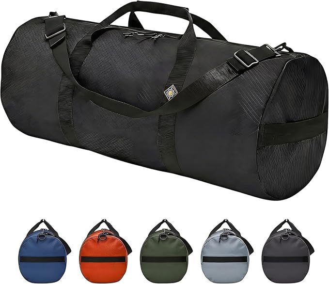 131L Expedition Duffel Bag, Heavy-Duty Gear Bag, 1050D Tuff Cloth, Diamond Ripstop, Reinforced Stitching - Black (16" x 40")