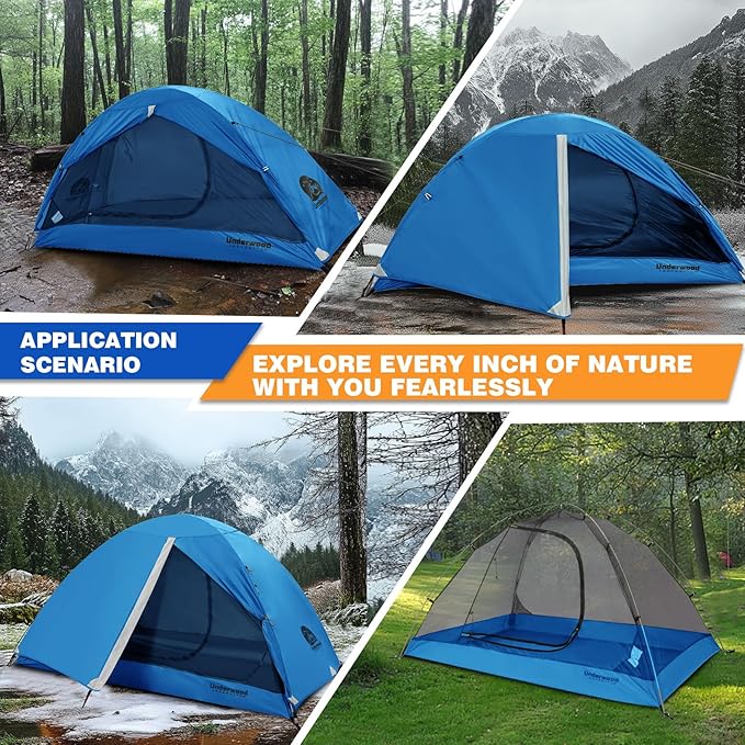 1/2 Person Backpacking Tent for Camping - Ultralight & Waterproof Outdoor Camping Tent, Easy Set Up Compact Tent for 3 Season, Lightweight Tents for Hiking by Underwood Aggregator
