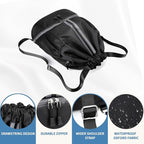 JELUTAR Drawstring Backpack Gym Bag with Shoes Compartment for Soccer, Basketball, Swim, Water-Resistant String Backpack Beach Cinch for Women Men