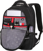 SwissGear 2769 ScanSmart Laptop Backpack, Fits Most 16 Inch Laptops, TSA Friendly, Work, School, Men's and Women's, Black