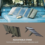 ELECOM NESTOUT 15000mAh Outdoor Power Bank + 4-Panel Solar Panel Charger + Flash-1 LED Flash Light Panel 1000 Lumen - Beige