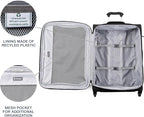 Travelpro Maxlite 5 Softside Expandable Luggage with 4 Spinner Wheels, Lightweight Suitcase, Men and Women, Black, Checked-Medium 25-Inch