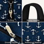Becokan Large Tote Bag for Women Waterproof with 12 Pockets Top Zipper Closure Utility Teacher Nurse Bags for Work School
