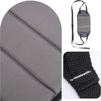 Portable Foot Hammock Travel Foot Rest for Airplane Under Desk Office Use, Breathable Plush Deep Gray Footrest for Long Flights and Travel