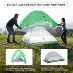 Naturehike Cloud Up Tent, Lightweight Backpacking Tents, Waterproof Ultralight Tent for Camping Hiking Backpacking