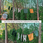 Portable Travel Clothesline with Line Winder Camping Clothesline for Indoor Outdoor Cruise Clothes line RV Clothes line Hotel Laundry line