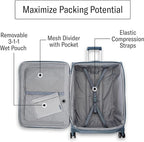 Samsonite UpLIFT Lightweight Medium Checked Softside Luggage with Spinner Wheels - Expandable - Airline-Approved, Polyester Soft Suitcase for Ultra Light Travel - Elemental Blue