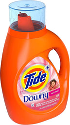Tide Plus Downy Laundry Detergent Liquid Soap, April Fresh, 46 Fl Oz 29 Loads, 46 Fl Oz
