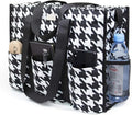 TOPDesign Utility Water Resistant Tote Bag with 13 Pockets, Top Zipper Closure & Thick Bottom Support, for Working Women