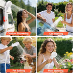 Portable Shower for Camping with 7800mAh Battery, Rechargeable Camping Shower with Intelligent LED Display, 3 Spray Modes, IPX8 Waterproof Outdoor Camp Pump for Hiking, Travel, Car, Pet