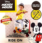 Fast Forward 2-in-1 Kids 18” Suitcase & Ride-On Luggage -Lightweight Tow-Along Toddler Luggage With Wheels (Mickey New)