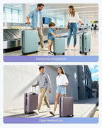 LIGHT FLIGHT Luggage Sets, Durable Hard Shell 3 Piece Set Suitcase with Spinner Wheels, Hardside Lightweight Luggage set with TSA Lock, Large Travel Luggage Set (20" 24" 28"), Rose Purple