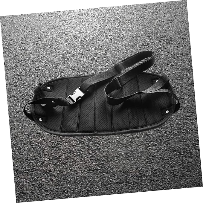 HOMSFOU Portable Travel Footrest Hammock Adjustable Black Foot Sling for Airplane Train Home Office Use Lightweight Compact Design for Long Journeys