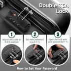 3 Piece Luggage Sets, Lightweight ABS Suitcase with 4 Spinner Wheels ＆ TSA Locks, Hardside Carry On Luggage Durable Suitcase Set for Family Travel Business - Black, 20/24/28