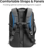 tomtoc Travel Backpack 40L, TSA Friendly Flight Approved Carry-on Luggage Hand Water-resistant Lightweight Business Rucksack, Durable Large Weekender Bag Daypack Fits 17.3 Inch Laptop, PFAS Free